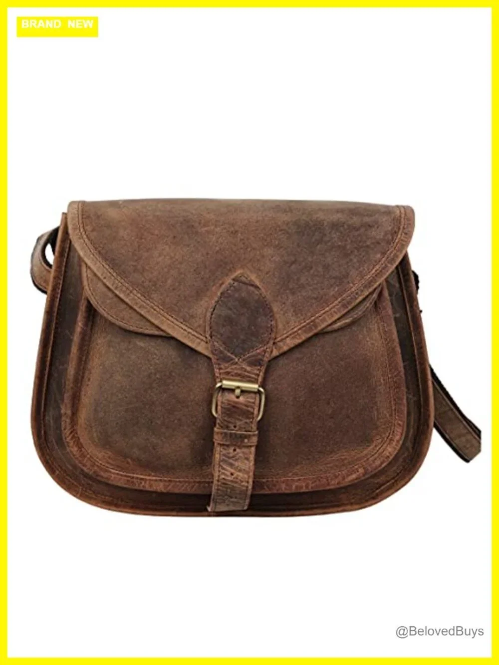 Full Grain Leather Crossbody Bag Satchel Travel Shoulder Purse Handcrafted